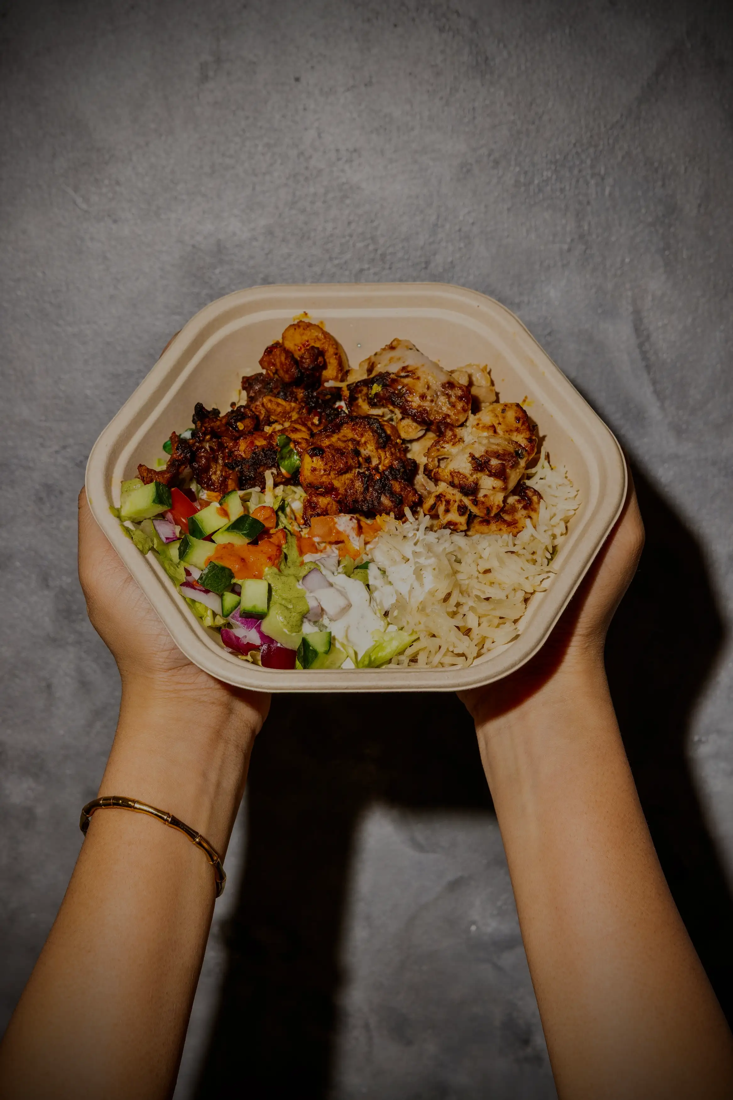Freshly grilled halal tikka at Tikkas, Oxford Circus